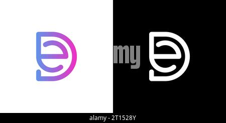 De eD Logo, eD De Monogram, Initial De eD Logo, Letter eD De Logo, Icon, Vector Stock Vector