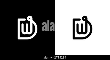 DW WD Logo, DW WD Monogram, Initial WD DW Logo, Letter WD DW Logo, Icon, Vector Stock Vector