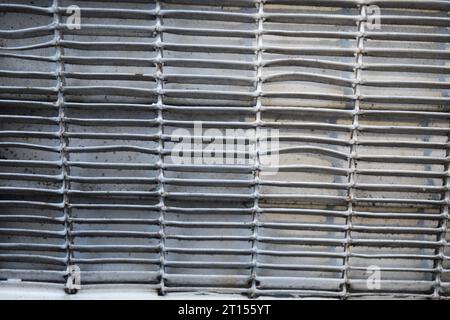 squared pattern of a metal grill Stock Photo