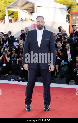 VENICE, ITALY - SEPTEMBER 01: Yorgos Lanthimos attends the red carpet for the movie 'Poor Things' at the 80th Venice International Film Festival at on Stock Photo