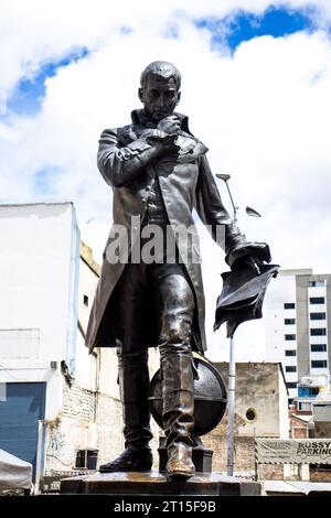 BOGOTA, COLOMBIA - JULY 2023. Monument to the famous Colombian scientist Francisco Jose de Caldas, also known as El Sabio Caldas in the city center of Stock Photo