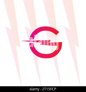 G letter logo with the Electrical sign, electricity logo, power energy logo, and icon Stock Vector