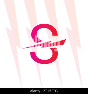 S letter logo with the Electrical sign, electricity logo, power energy logo, and icon Stock Vector