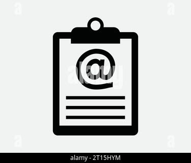 Clipboard Contract Icon Contact Information Document Alia Alias Paper Form List Report Note Test Black White Line Outline Shape Sign Symbol EPS Vector Stock Vector