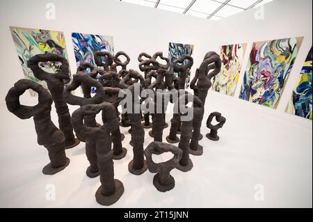 Regents Park, London, UK. 11th Oct, 2023. Opening day of Frieze London, one of the world's most influential contemporary art fairs, focusing only on contemporary art and living artists, runs from 11 Oct-15 Oct on its 20th London anniversary. Credit: Malcolm Park/Alamy Live News Stock Photo