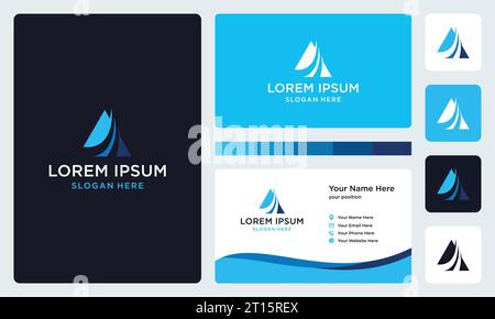 letter A abstract with investment form. suitable for financial companies. shape, layout, business, investment, and business card. Stock Vector