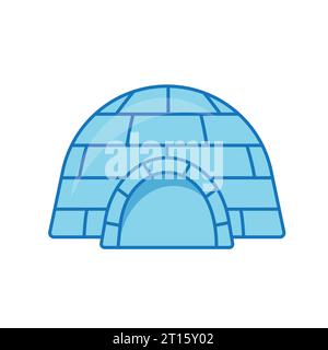 igloo snow hut icon -vector illustration Stock Vector