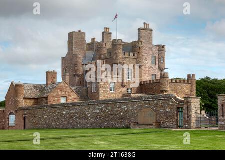 The royal castle of Mey which belonged to the late Queen Mother near Thurso, Caithness, Scotland. Stock Photo