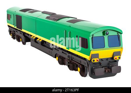 Electric Locomotive, 3D rendering isolated on white background Stock Photo