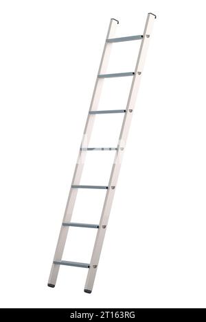 Aluminium Single Ladder, 3D rendering isolated on white background Stock Photo