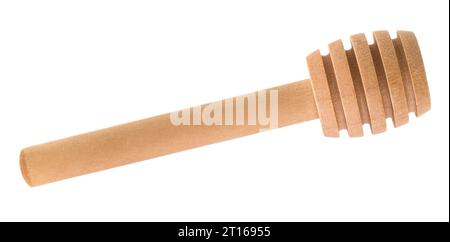 wooden honey spoon isolated on white background Stock Photo