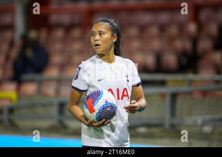 London, UK. 11th Oct, 2023. London, England, October 11th 2023: Asmita Ale (13 Tottenham Hotspur) in action during the FA Women's League Cup match between Tottenham Hotspur and Reading at Brisbane Road in London, England (Alexander Canillas/SPP) Credit: SPP Sport Press Photo. /Alamy Live News Stock Photo