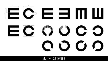 vector Snellen eye test chart Stock Vector Image & Art - Alamy