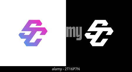 SC Logo, SC Monogram, Initial SC Logo, Letter SC Logo, Modern, Icon, Vector Stock Vector