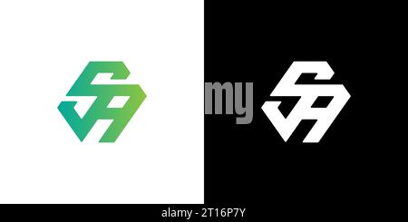 SA logo, SA Monogram, Initial SA Logo, Letter SA logo, Icon, Vector Stock Vector