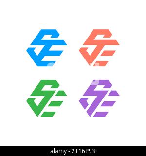 SE Logo, SE Monogram, Initial SE Logo, Letter SE Logo, Modern, Icon, Vector Stock Vector