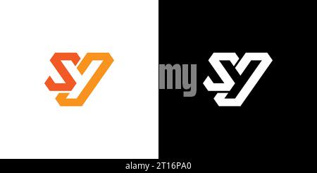 SY Logo, SY Monogram, Initial SY Logo, Letter SY negative space logo, Icon, Vector Stock Vector