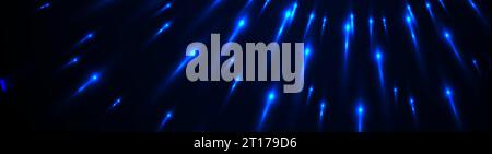 Bright blue neon glowing lights abstract background. Vector banner design Stock Vector