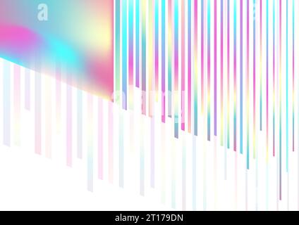 Holographic art abstract concept vector background Stock Vector