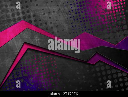 Purple and black contrast stripes corporate abstract background. Vector design Stock Vector