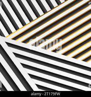 Abstract black white minimal background with golden lines. Vector geometric design Stock Vector