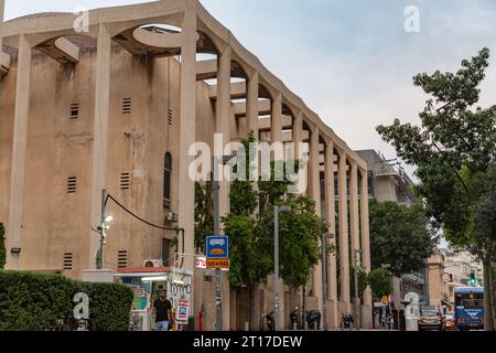 Tel Aviv, Israel - October 3, 2023 - The Great Synagogue of Tel Aviv, located on Allenby Street, Tel Aviv. The building was designed by Yehuda Magidov Stock Photo