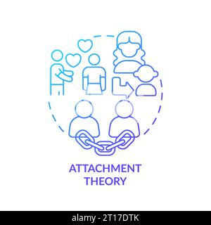 2D gradient icon attachment theory concept Stock Vector