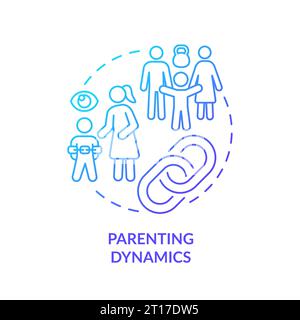 2D gradient icon parenting dynamics concept Stock Vector