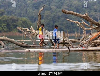 Royal Belum indigenous people Stock Photo