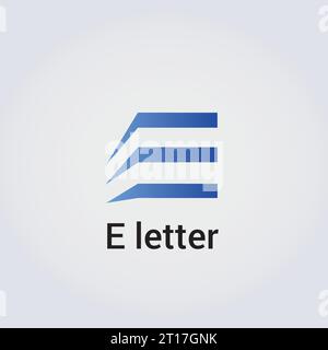 E Letter Icon Design Single Isolated Logo Design Brand Corporate Identity Various Colors Editable Template Vector Monogram Emblem Illustration Brand Stock Vector