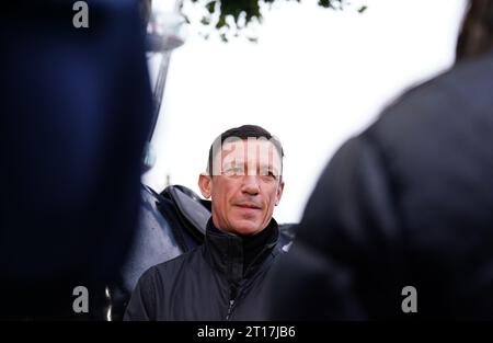 Frankie Dettori during a photocall at Southbank, London. After 37 years of competitive riding, the sporting legend will be retiring from the saddle. Frankie's last ride on British soil will take place on Saturday 21st October at the QIPCO British Champions Day at Ascot. Picture date: Thursday October 12, 2023. Stock Photo