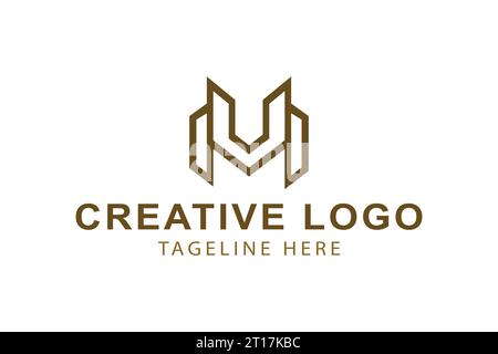 Letters logo Initials M, M U. monogram logo concept. simple design editable. vector illustration Stock Vector