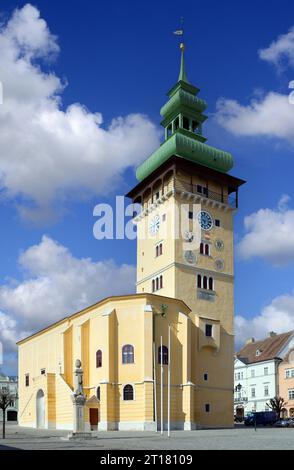 Rathaus in Retz, Weinviertel, Niederösterreich, Österreich - Town hall in Retz, Weinviertel Region, Lower Austria, Austria Stock Photo