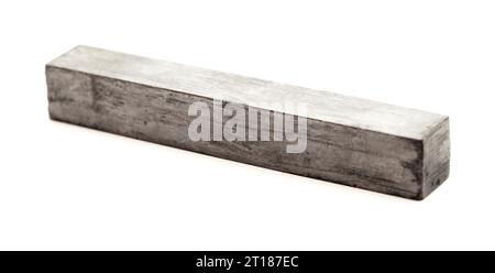 Solid graphite stick art material isolated on white background Stock Photo