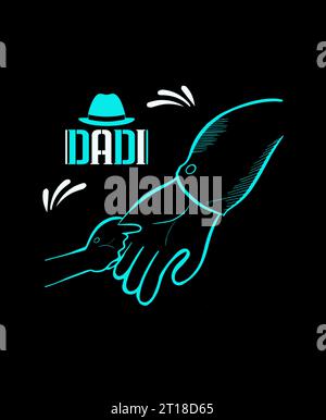 awesome typography tshirt design and Dad Suter hero Stock Vector