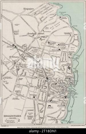 CANTERBURY vintage tourist town city plan. Kent. WARD LOCK 1928 old map ...