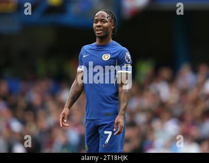 Raheem Sterling of Chelsea. - Chelsea v Aston Villa, Premier League, Stamford Bridge Stadium, London, UK - 24th September 2023.. Editorial Use Only - DataCo restrictions apply Stock Photo