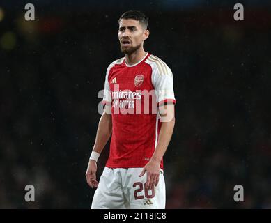 Jorginho of Arsenal.  - Arsenal v PSV Eindhoven, UEFA Champions League, Group B, Emirates Stadium, London, UK. - 20th September 2023. Editorial Use Only - DataCo restrictions apply. Stock Photo