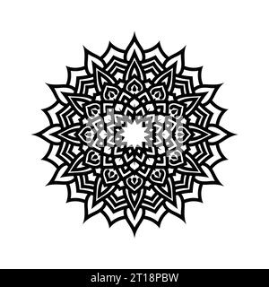 abstract luxury new lotus flower mandala art style with creative black ...