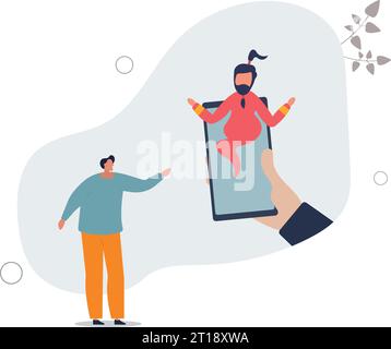 AI in everyday life as artificial intelligence daily support .Future technology advantages with assistance and IoT integration in friendly smartphone Stock Vector