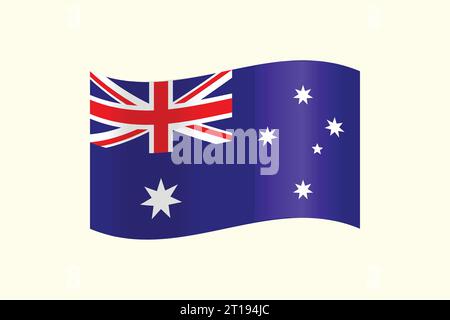 Australia national flag in vector Stock Vector