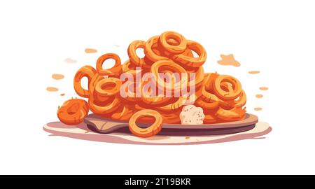 National Onion Ring Day vector. Onion rings icon vector. Fried onion rings  vector illustration. National Onion Ring Day Poster, June 22. American Food  Stock Vector Image & Art - Alamy
