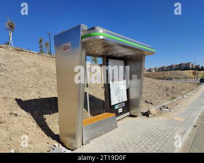 Ankara, Turkey, October 12, 2023: A bus waiting stop for EGO buses in Ankara Stock Photo