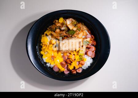 Rice with Flying Fish Roe is traditional korean food. It is a type of bibimbap made with one or more kinds of roe. [Albap] Stock Photo