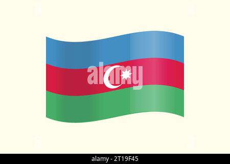Azerbaijan national flag in vector Stock Vector