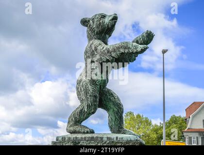 Berliner Bär, Berliner Platz, Lindau, Bayern, Deutschland Stock Photo