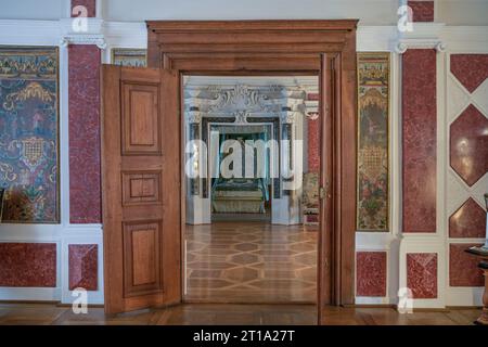 Ein Wohnraum des Grafen, Schloss Weikersheim, Baden-Württemberg, Deutschland Stock Photo