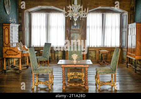 Ein Wohnraum des Grafen, Schloss Weikersheim, Baden-Württemberg, Deutschland Stock Photo
