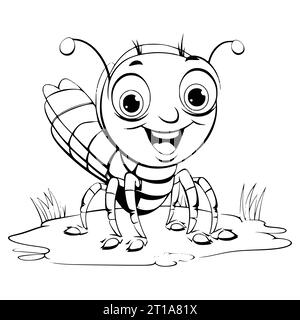 Booklice Coloring Page for Kids Stock Vector