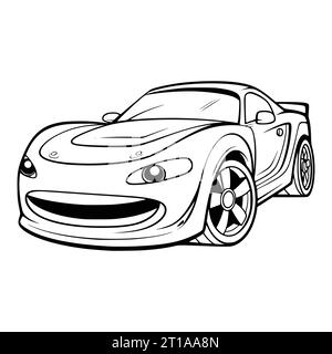 Car Coloring Pages Drawing For Kids Stock Vector